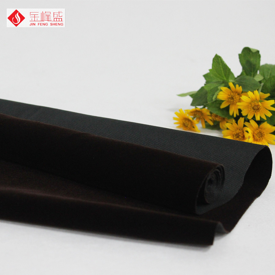 咖啡色針織短毛植絨布，醫(yī)療器械植絨布